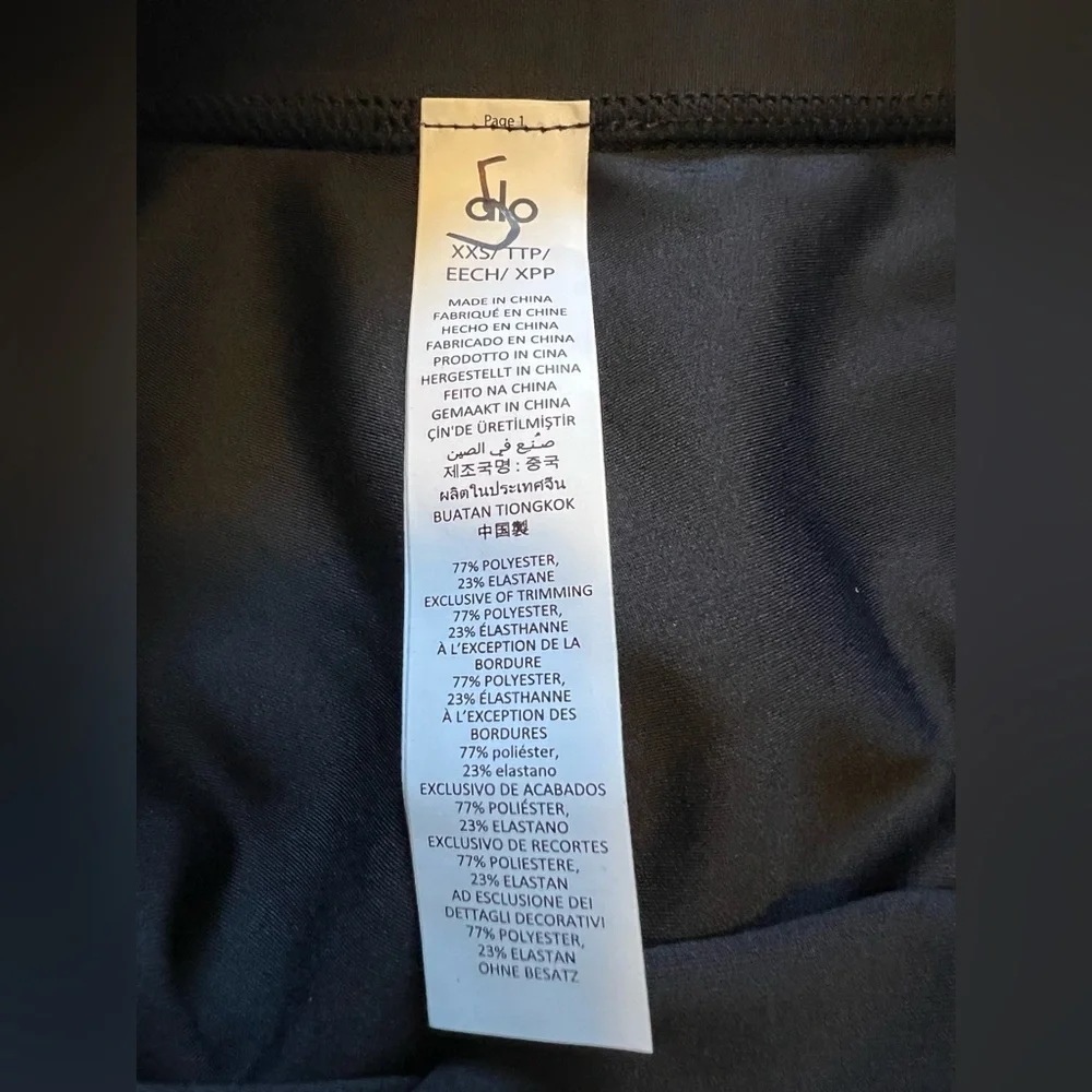 Alo Airlift High-Waist 7/8 Line Up Black Leggings in XXS NWT